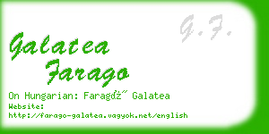 galatea farago business card